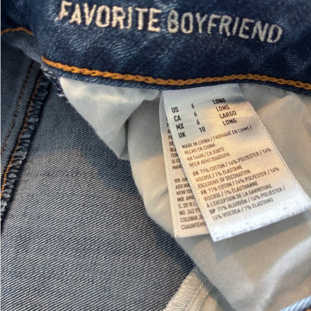 American Eagle Jeans 6 Long Favorite Boyfriend Bootcut Medium Wash - Picture 6 of 10
